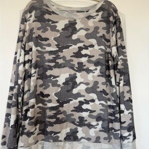 ZYIA Gray Camo Sweatshirt